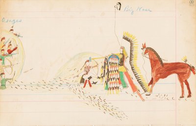 Osages, Gran Nariz, 1874-75 de Howling Wolf
